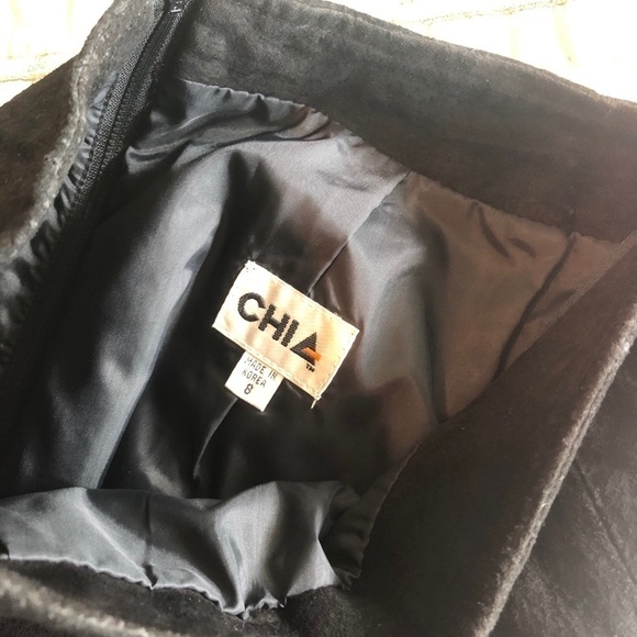 Chia Suede Leather Skirt Size 8 - Picture 10 of 13